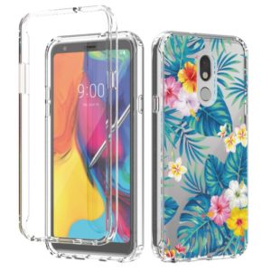 For LG Stylo 5 2 in 1 High Transparent Painted Shockproof PC + TPU Protective Case(Banana Leaf) (OEM)