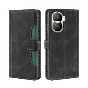 For Honor X40i Skin Feel Magnetic Buckle Leather Phone Case(Black) (OEM)