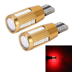 2 PCS T10 2W Constant Current Car Clearance Light with 38 SMD-3014 Lamps, DC 12-16V(Red Light) (OEM)