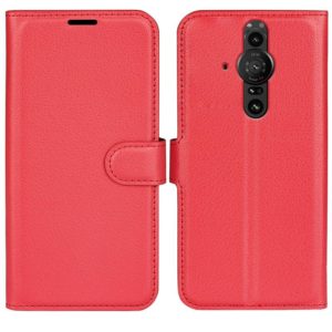 For Sony Xperia Pro-I Litchi Texture Horizontal Flip Protective Case with Holder & Card Slots & Wallet(Red) (OEM)
