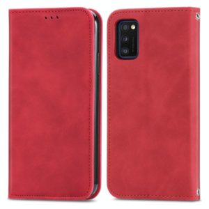 For Samsung Galaxy A01 Core / M01 Core Retro Skin Feel Business Magnetic Horizontal Flip Leather Case with Holder & Card Slots & Wallet & Photo Frame(Red) (OEM)