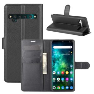 For TCL 10 Pro Litchi Texture Horizontal Flip Protective Case with Holder & Card Slots & Wallet(Black) (OEM)