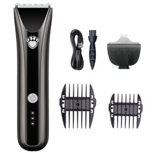 Waterproof Pet Shaver Dog Electric Hair Clipper, Specification: Package 4(Gray) (OEM)