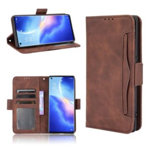 For OPPO Reno5 Pro+ 5G / Find X3 Neo Skin Feel Calf Pattern Horizontal Flip Leather Case with Holder & Card Slots & Photo Frame(Brown) (OEM)