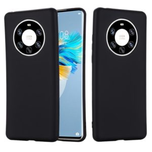 For Huawei Mate 40 Pro+ Pure Color Liquid Silicone Shockproof Full Coverage Case(Black) (OEM)
