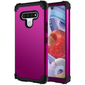 For LG Stylo 6 3 in 1 Shockproof PC + Silicone Protective Case(Dark Purple + Black) (OEM)