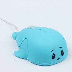 Cute Cartoon Wired Mouse Girl Office Home Laptop Mouse(Blue) (OEM)