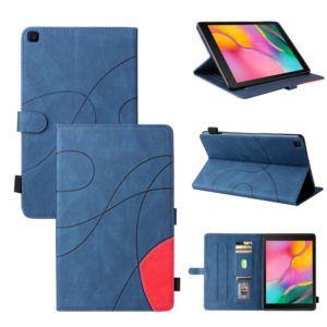 For Samsung Galaxy Tab A 8.0 (2019) T295 Dual-color Splicing Horizontal Flip PU Leather Case with Holder & Card Slots(Blue) (OEM)