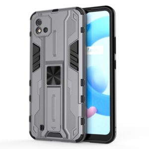 For OPPO Realme C20 Supersonic PC + TPU Shock-proof Protective Case with Holder(Gray) (OEM)
