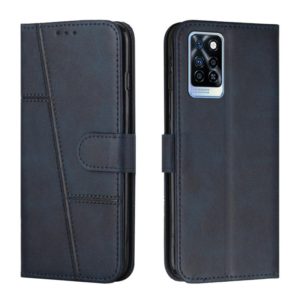 For Infinix Note 10 Pro Stitching Calf Texture Buckle Leather Phone Case(Blue) (OEM)