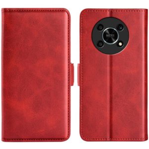 For Honor X30 / Magic 4 Lite Dual-side Magnetic Buckle Horizontal Flip Leather Phone Case(Red) (OEM)