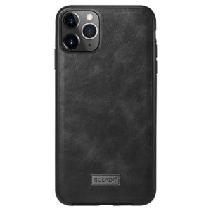For iPhone 11 Pro Max SULADA Shockproof TPU + Handmade Leather Protective Case(Black) (SULADA) (OEM)