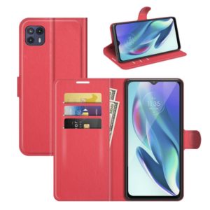 For Motorola Moto G50 5G Litchi Texture Horizontal Flip Protective Case with Holder & Card Slots & Wallet(Red) (OEM)