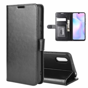 For Xiaomi Redmi 9A R64 Texture Single Horizontal Flip Protective Case with Holder & Card Slots & Wallet& Photo Frame(Black) (OEM)