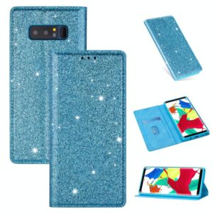 For Samsung Galaxy Note 8 Ultrathin Glitter Magnetic Horizontal Flip Leather Case with Holder & Card Slots(Sky Blue) (OEM)