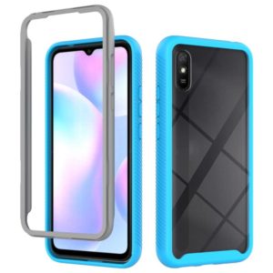 For Xiaomi Redmi 9A Starry Sky Solid Color Series Shockproof PC + TPU Protective Case(Sky Blue) (OEM)