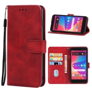 For BLU View 2 B130DL Leather Phone Case(Red) (OEM)