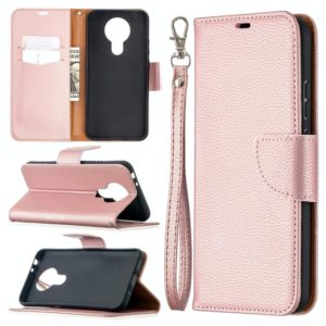 For Nokia 3.4 Litchi Texture Pure Color Horizontal Flip Leather Case with Holder & Card Slots & Wallet & Lanyard(Rose Gold) (OEM)