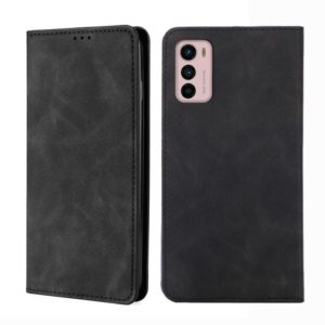 For Motorola Moto G42 4G Skin Feel Magnetic Horizontal Flip Leather Phone Case(Black) (OEM)