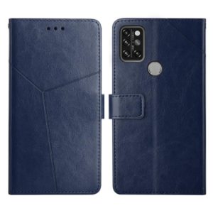 For UMIDIGI A9 Pro Y Stitching Horizontal Flip Leather Phone Case(Blue) (OEM)