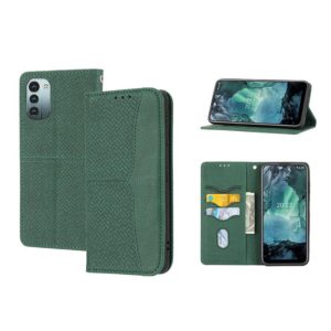 For Nokia G21 / G11 Woven Texture Stitching Magnetic PU Leather Phone Case(Green) (OEM)