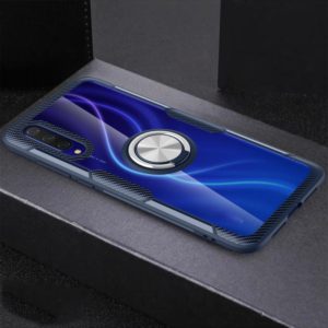 For Xiaomi CC9 Shockproof Transparent TPU + Acrylic Protective Case with Ring Holder(Navy) (OEM)