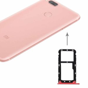 For Xiaomi Mi 5X / A1 SIM & SIM / TF Card Tray(Red) (OEM)