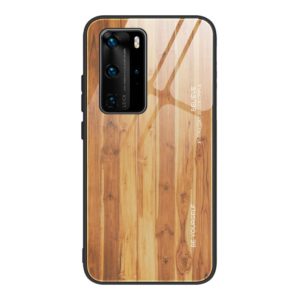 For Huawei P40 Wood Grain Glass Protective Case(M03) (OEM)