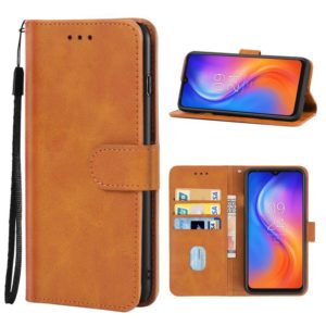 For Tecno Spark 8 Leather Phone Case(Brown) (OEM)