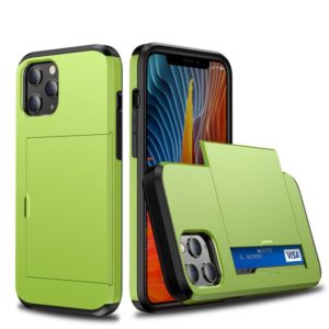 For iPhone 12 / 12 Pro Shockproof Rugged Armor Protective Case with Card Slot(Green) (OEM)