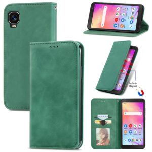 For TCL A509DL / A3 Retro Skin Feel Magnetic Horizontal Flip Leather Phone Case(Green) (OEM)