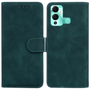 For Infinix Hot 12 Play Skin Feel Pure Color Flip Leather Phone Case(Green) (OEM)