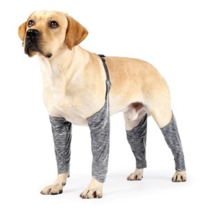 Dog Outdoor Four-Legged Pants Pet Waterproof & Dirt-Proof Sling Leg Cover, Size: XXL(Gray) (OEM)