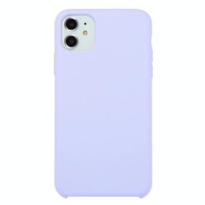 For iPhone 11 Solid Color Solid Silicone Shockproof Case (Light Purple) (OEM)