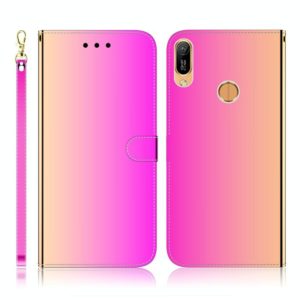 For Huawei Y6 (2019) Imitated Mirror Surface Horizontal Flip Leather Case with Holder & Card Slots & Wallet & Lanyard(Gradient Color) (OEM)