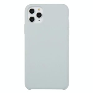 For iPhone 11 Pro Solid Color Solid Silicone Shockproof Case(Blue Gray) (OEM)