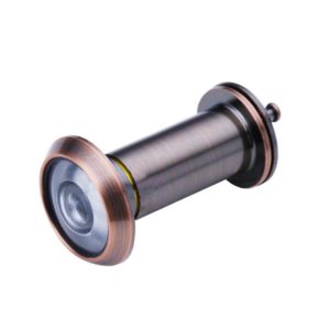 2 PCS Security Door Cat Eye HD Glass Lens 200 Degrees Wide-Angle Anti-Tiny Hotel Door Eye, Specification: 16mm Red Bronze (OEM)