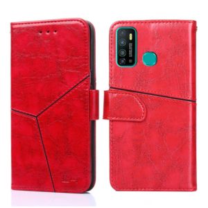 For Infinix Hot 9 / Note 7 Lite X655C Geometric Stitching Horizontal Flip Leather Phone Case(Red) (OEM)