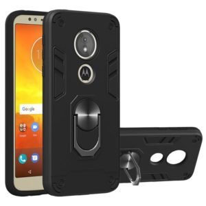 For Motorola Moto E5(EU Version) / G6 Play 2 in 1 Armour Series PC + TPU Protective Case with Ring Holder(Black) (OEM)
