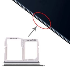 SIM Card Tray + Micro SD Card Tray for LG V40 ThinQ (Silver) (OEM)