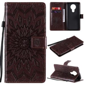 For Nokia 3.4 Sun Embossing Pattern Horizontal Flip Leather Case with Card Slot & Holder & Wallet & Lanyard(Brown) (OEM)