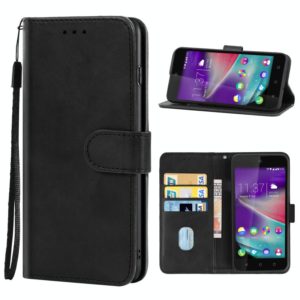 Leather Phone Case For Wiko Rainbow Lite(Black) (OEM)