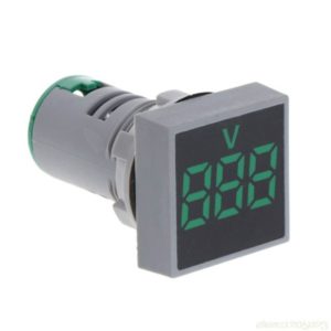 AD101-22VMS Mini AC 50-500V Voltmeter Square Panel LED Digital Voltage Meter Indicator(Green) (OEM)