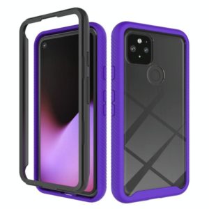 For Google Pixel 5 Starry Sky Solid Color Series Shockproof PC + TPU Protective Case(Purple) (OEM)