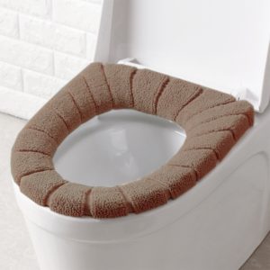 Pumpkin Shaped Winter Toilet Cushion, Diameter: 30cm(Coffee) (OEM)
