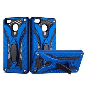 For OPPO Realme 3 Pro Shockproof TPU + PC Protective Case with Holder(Blue) (OEM)
