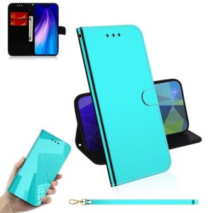 For Xiaomi Redmi Note 8T Mirror-like Magnetic Attraction Horizontal Flip Leather Case with Lanyard, Support Holder & Card Slot & Wallet(Mint Green) (OEM)
