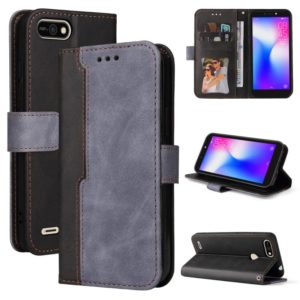 Business Stitching-Color Horizontal Flip PU Leather Case with Holder & Card Slots & Photo Frame For Tecno Pop 2 F / Pop 2 Power / Itel P13 B1F(Gray) (OEM)
