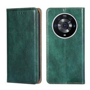 For Honor Magic3 Pro Gloss Oil Solid Color Magnetic Leather Phone Case(Green) (OEM)