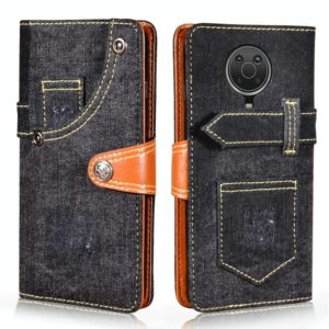 For Nokia G20 Denim Horizontal Flip Leather Case with Holder & Card Slot & Wallet(Black) (OEM)